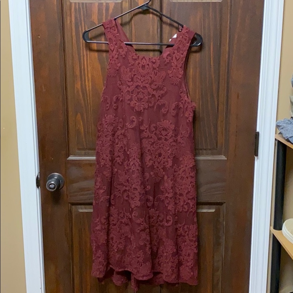 Burgundy dress